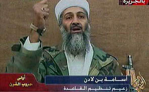 Osama giving speech